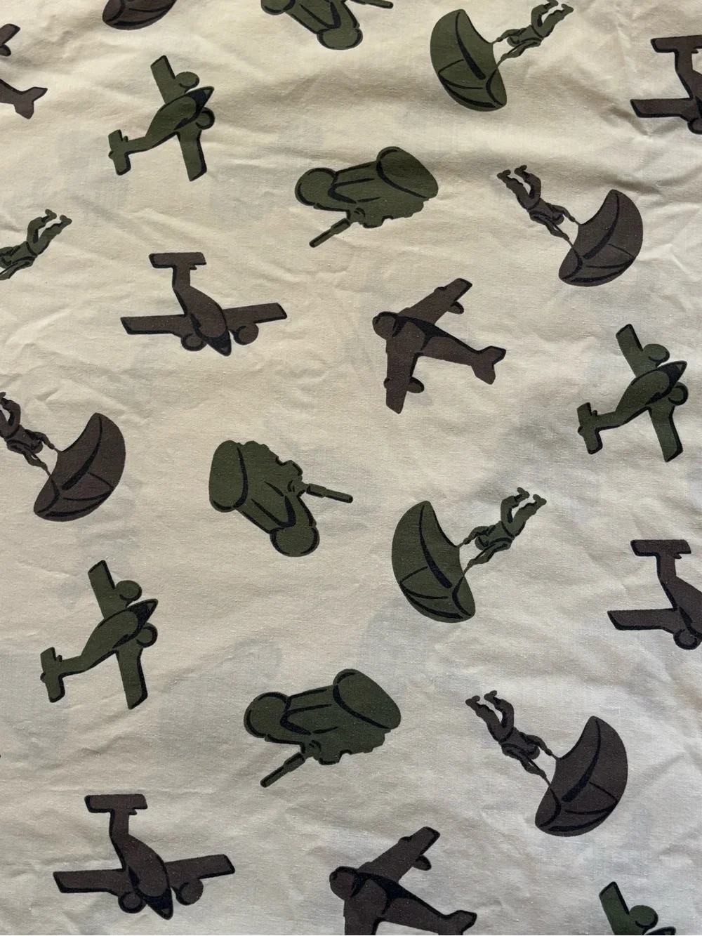 Rare Vintage 1980s Paratrooper Military Sheet Set - Full/Double - Made in USA
